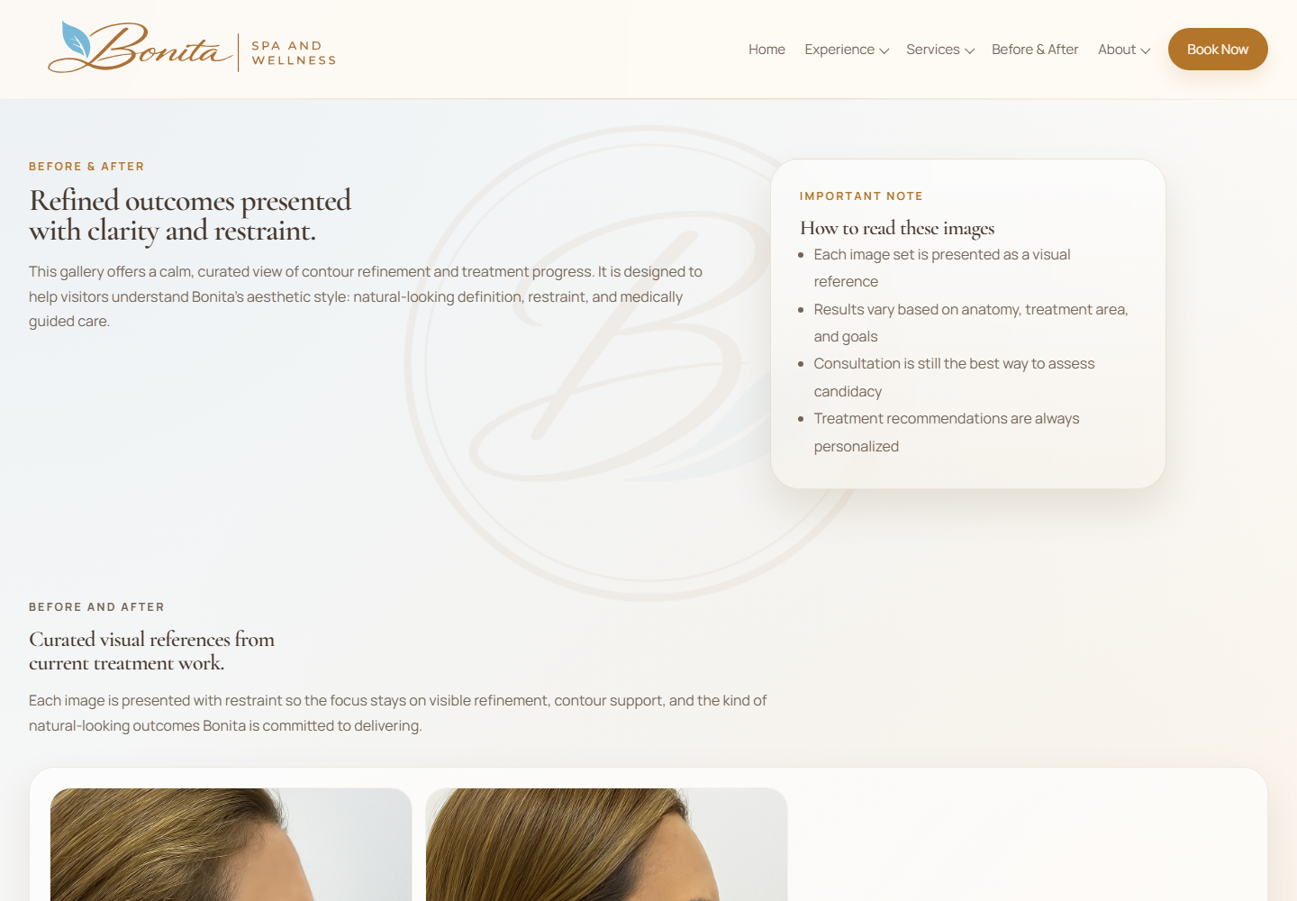 Bonita Spa and Wellness results page screenshot